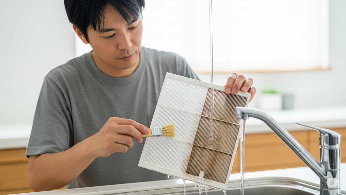 エアコンフィルター掃除で効果が全然違う！節電と正しいやり方